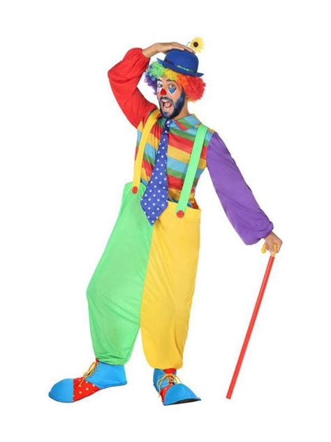 Disfraz De Payaso O Clown Multicolor Para Hombre Incluye Pantalón Con