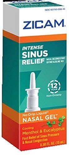 Zicam Intense Sinus Relief No Drip Liquid Nasal Gel 05 Oz Pack Of 6 By Zicam Sinus Headache