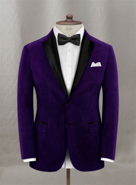 Purple Velvet Tuxedo Suit Makeyourownjeans® Made To Measure Custom
