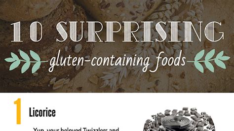 Infographic Surprising Gluten Containing Foods Delicious Living
