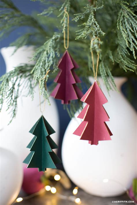 3d Paper Tree Ornaments Lia Griffith