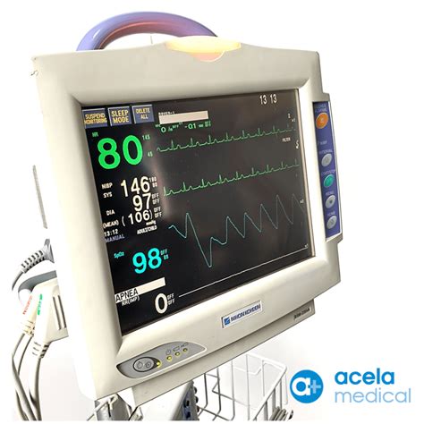 Nihon Kohden Bsm 2354a Patient Monitor With Cart Acela Medical
