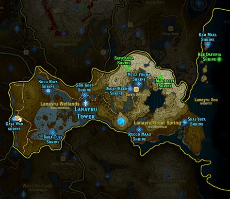 Interactive Shrine Map Zelda Breath Of The Wild Mondonelo