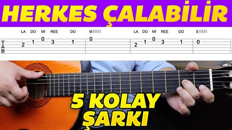 Gitara Yenİ BaŞlayanlar Için 5 Kolay Solo Tab Gitar Dersi 1 Youtube