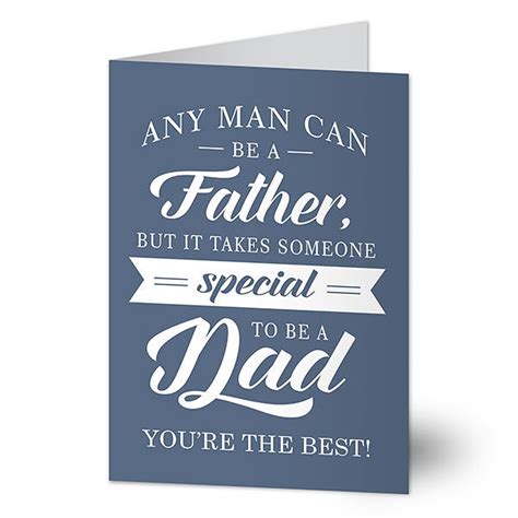 Whether he needs coffee to survive or loves tea and other hot beverages, you'll make his morning that much better by designing a personalized mug with photos of the family, pets, travel memories, and more. Personalized Father's Day Card - Special Dad