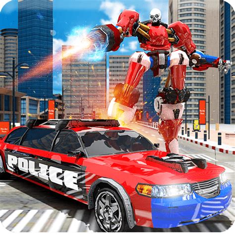 Police Car Robot Transform Robot Warrior