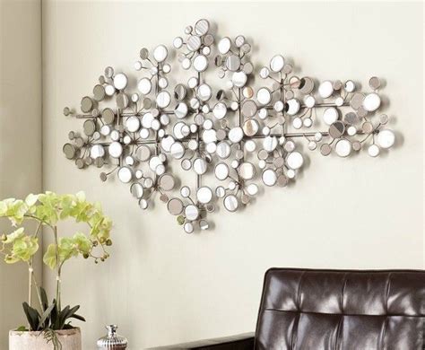 Round Metal Wall Décor Oversized Chrome Mirror Sculpture Extra Large