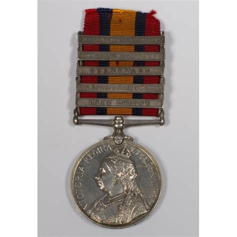 A Queens South Africa Medal With Relief Of Ladysmith Tugela Heights