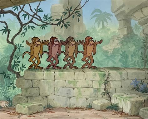 Animation Collection Original Production Animation Cel Of Four Monkeys