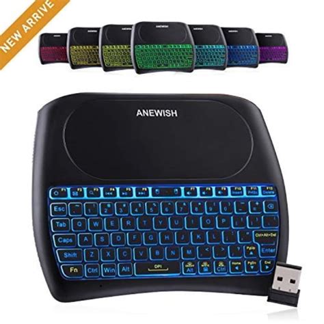 Anewish 24ghz Mini Wireless Keyboard And Touchpad Mouse 7 Color