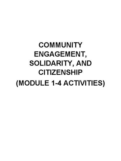 Community Engagement Solidarity And Citizenship Module 1 4