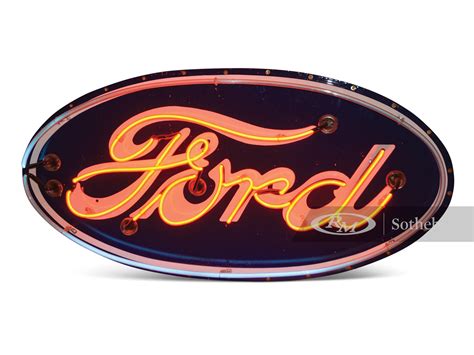 New neon glass, transformers, and can. Ford Oval Neon Porcelain Sign | Auburn Fall 2019 | RM Auctions