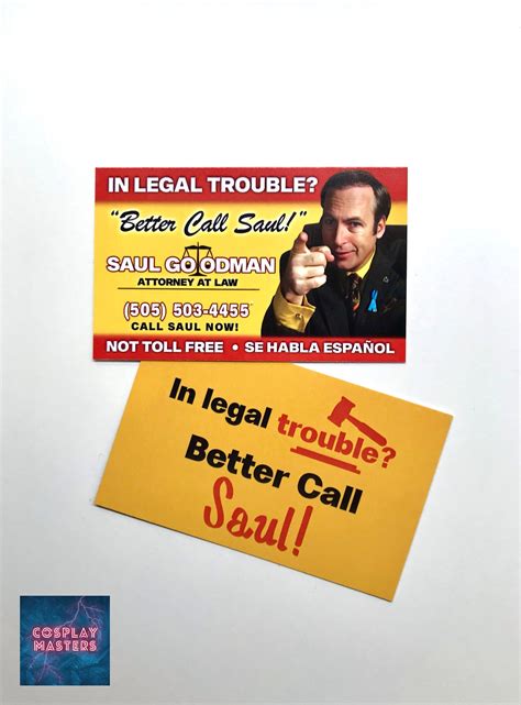 Better Call Saul Business Card Prop Saul Goodman Etsy