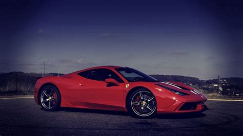 Скачать 1366x768 Ferrari 458 Speciale феррари Red красная Italia