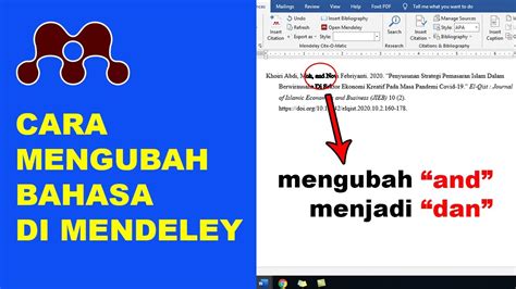 Cara Mengubah Bahasa Di Mendeley Change Language Mendeley YouTube