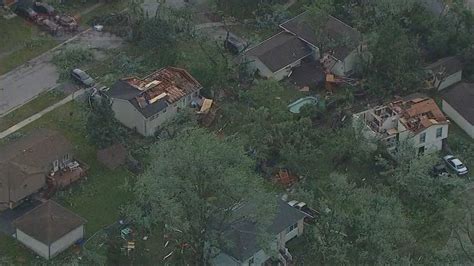 Tornado Touches Down In Chicago Suburb Demolishing Homes Trees