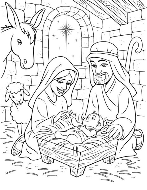 For Baby Jesus Face Coloring Coloring Pages