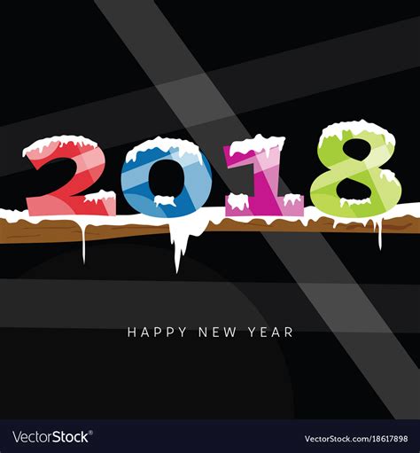 Happy New Year 2018 Royalty Free Vector Image Vectorstock