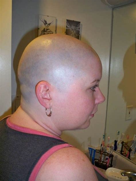 hairdare bald smooth headshave closeshave baldwoman shavedhead baldbychoice beauty