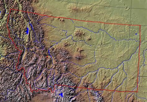 Montana Maps Shaded Relief Map Of Montana