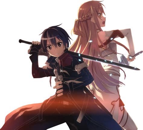 Kirito And Asuna 1sword Art Online By Zerolshikumai On