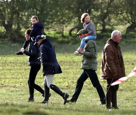 Lug It Mia Tindall Grabs Onto Prince William S EARS As She Hitches A Ride On
