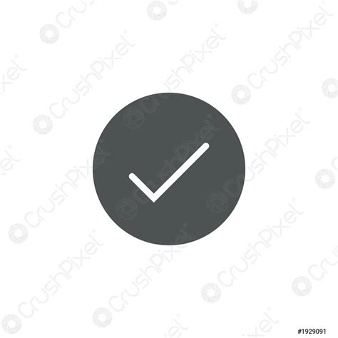 Accept Icon In Circle Checkmark Symbol Check Mark Icon Verifying