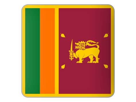 Square Icon Illustration Of Flag Of Sri Lanka