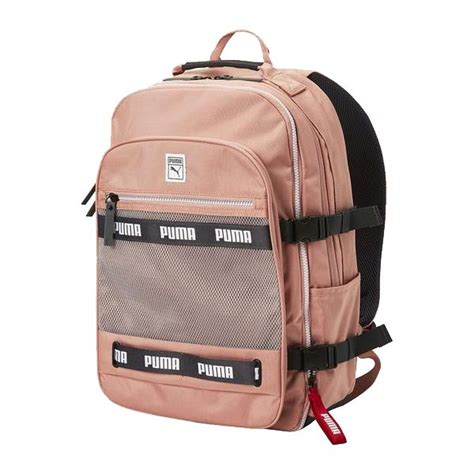 Puma Grid Backpack Peach Beige Black 07587803 Backpacks Fashion Bags