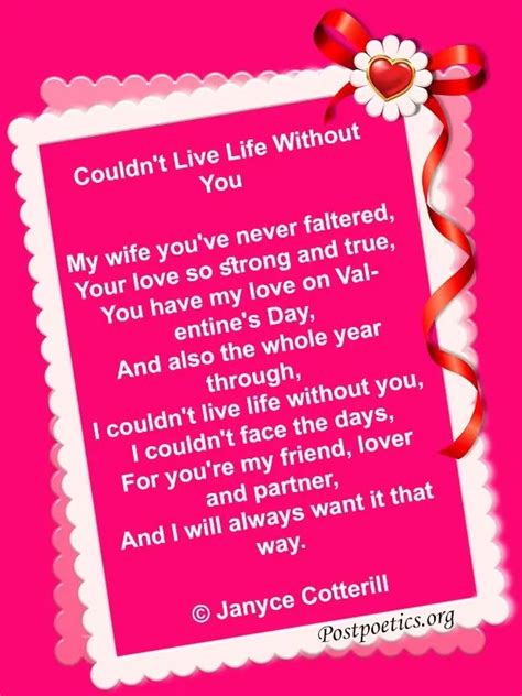 Love Poems For Wife From Husband I Love My Wife Poems
