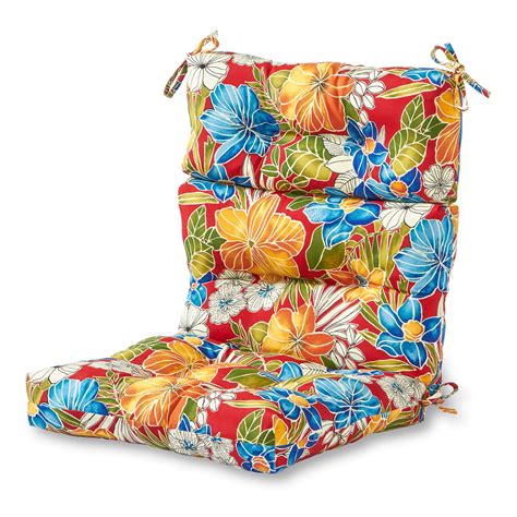 Havenside Home San Elijo Tropical Pattern Outdoor High Back Chair Cushion