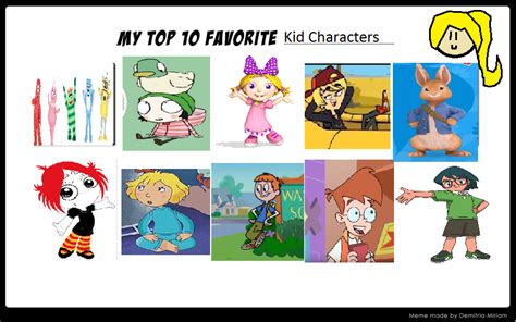 My Top 10 Favorite Kid Characters Part 2 By Emeraldzebra7894 On Deviantart