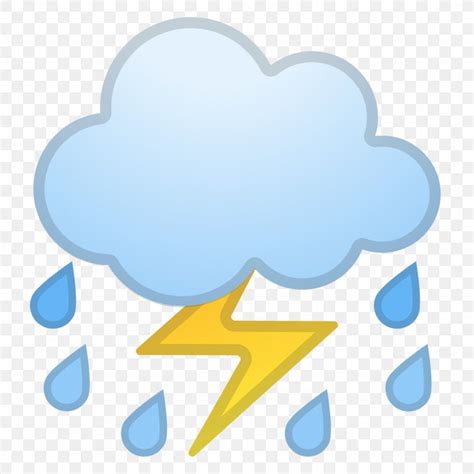 Emojipedia Cloud Lightning Thunder Png 1024x1024px Emoji Blue