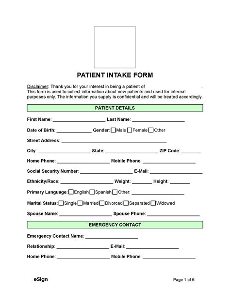 Client Intake Sheet