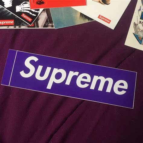 Supreme Supreme Purple Box Logo Sticker Fw12 Rare Grailed