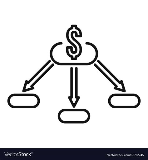 Investment Restructuring Icon Outline Style Vector Image