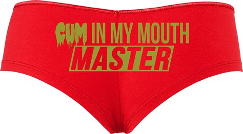 Knaughty Knickers Cum In My Mouth Master Blow Job Slut Slutty Red