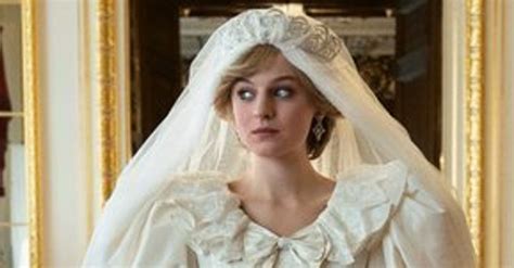 The Crown Shares First Glimpse Of Princess Dianas Wedding Dress And It