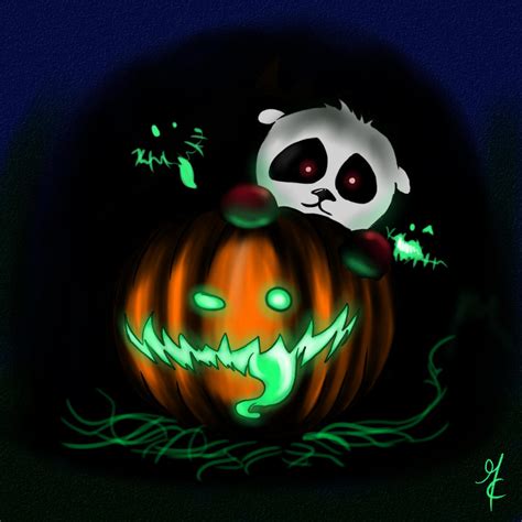 Halloween Panda By Monsterscircus On Deviantart