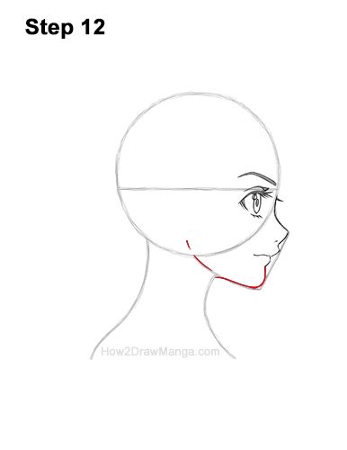 How To Draw Anime Girl Face Side View