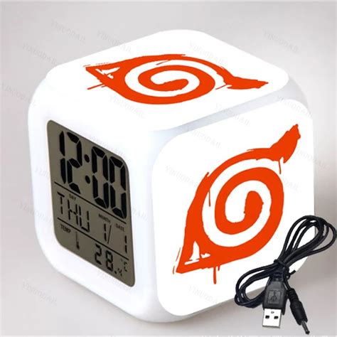 Anime Naruto Digital Clocks Uchiha Sasuke Gaara Hatake Kakashi Haruno