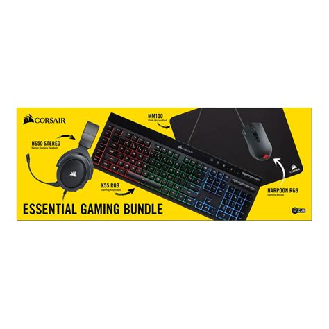 Corsair Essential Gaming Bundle Keyboard And Mouse Set Backlit
