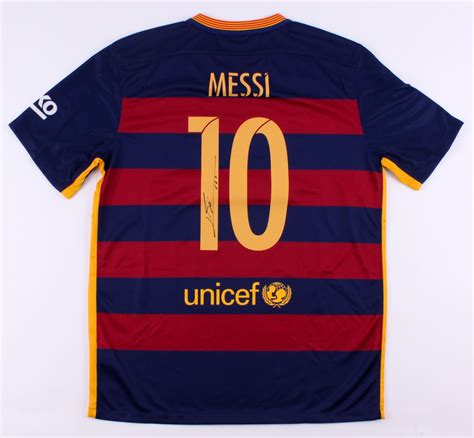Lionel Leo Messi Signed Barcelona Jersey Messi Coa Pristine Auction