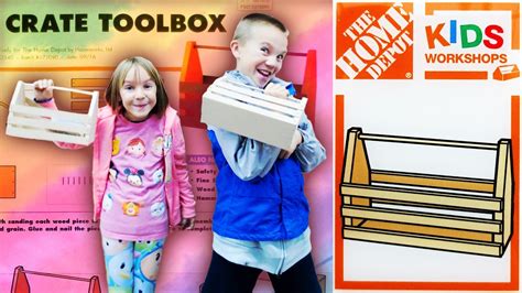 Home Depot Kids Workshop Build Crate Toolbox Vlog 172017 Youtube