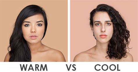 warm skintone vs cool skintone color analysis summer type 2 foundation colors brown hair
