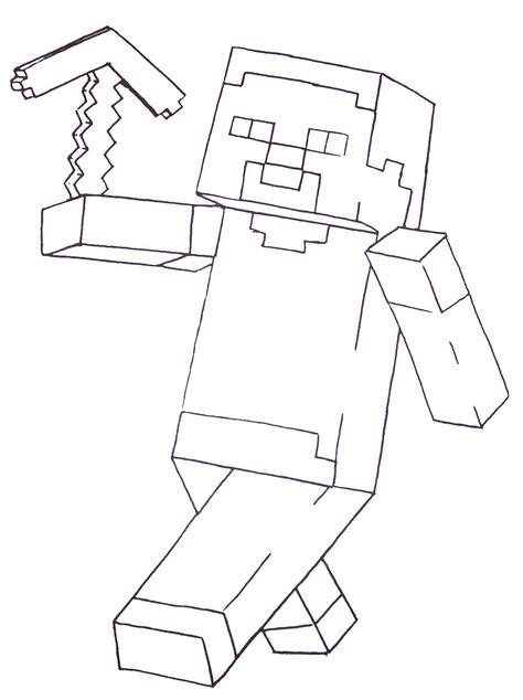Minecraft Steve Coloring Pages Printable Minecraft Coloring Pages