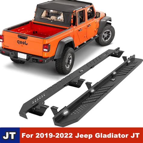 Running Boards Nerf Bars Side Step Fit 2019 2024 Jeep Gladiator Jt