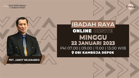 LIVE STREAMING IBADAH RAYA III GBI KAMBOJA MINGGU 22 JANUARI 2023