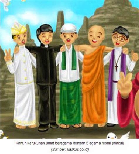 Gambar Kartun Perbedaan Agama Di Indonesia Permasalahan Keberagaman