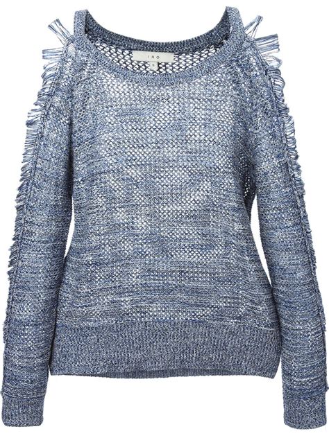 Iro Textured Knit Sweater In Blue Lyst